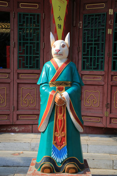 十二生肖兔头人像