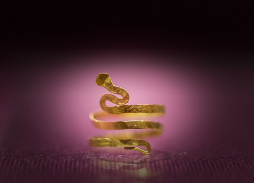 古希腊蛇形黄金戒指