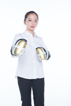 女拳击手高清摄影图