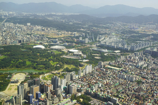俯瞰韩国首尔奥林匹克公园