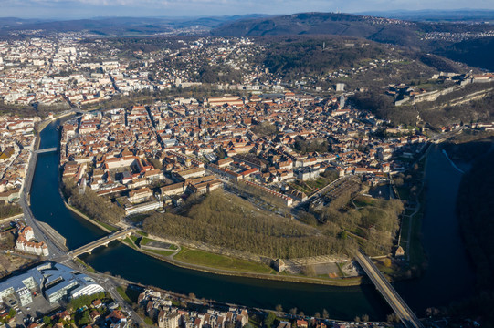 法国中世纪古城与建筑航拍