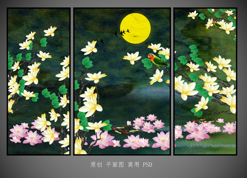 花鸟背景墙