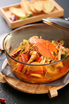 泰式红咖喱炒蟹