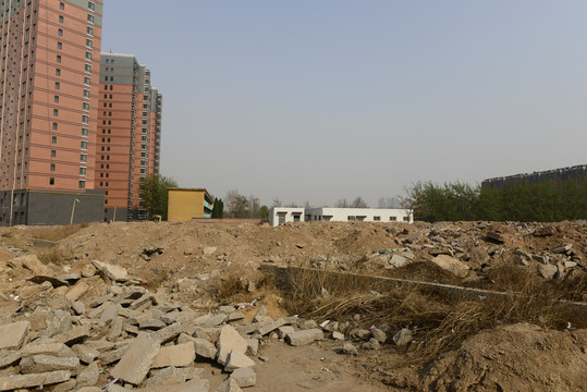 城镇街道建筑房屋