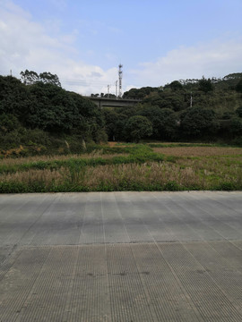 农乡小村火车铁路