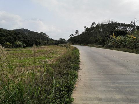 农乡小村火车铁路