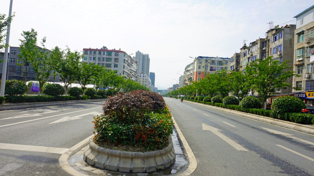 城关街区绿化道路
