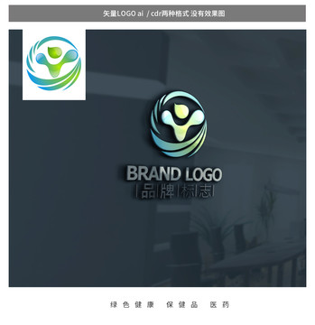 绿色健康医药logo