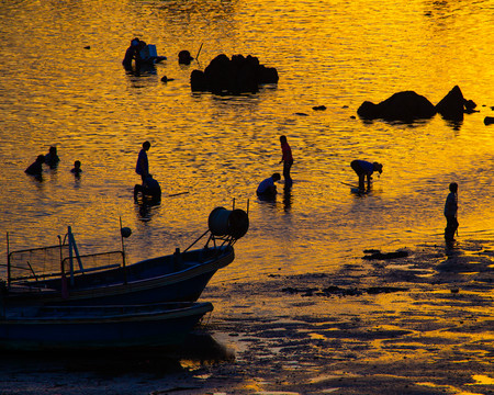 海港夕阳