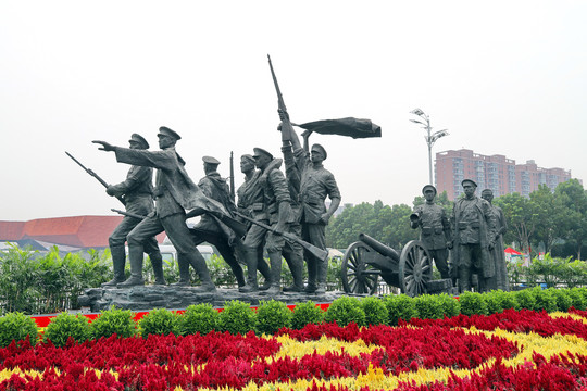 雕塑武昌起义