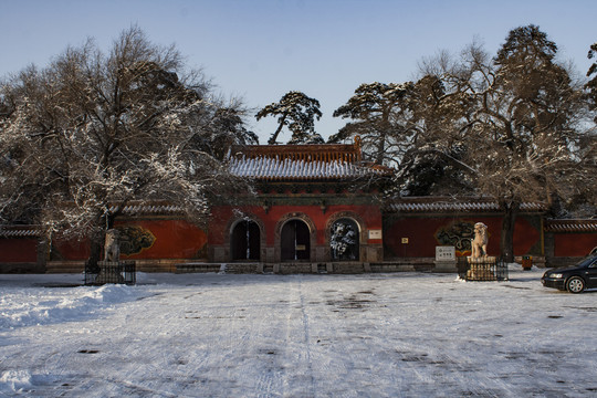 辽宁沈阳东陵冬季雪景