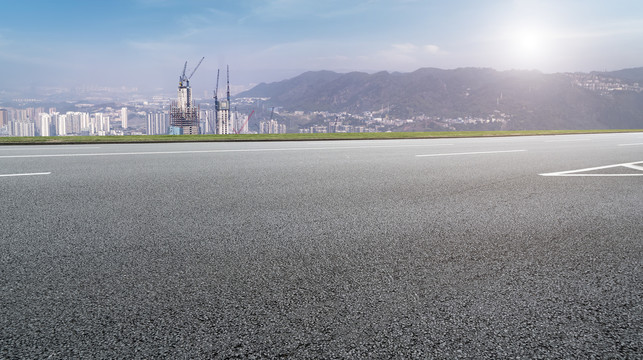 道路地面和城市景观