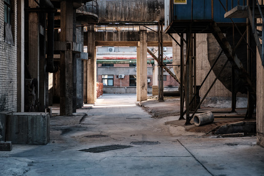 北京798工厂废墟背景素材
