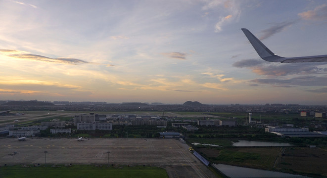 俯拍杭州萧山国际机场