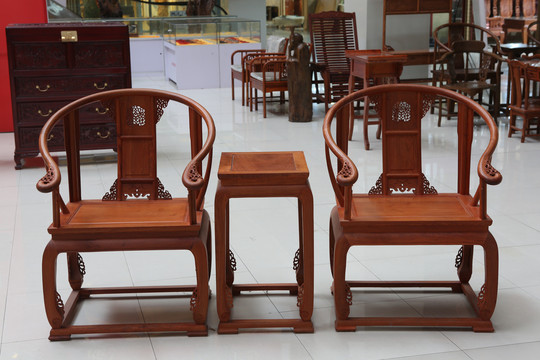 缅甸红花梨木家具皇宫椅