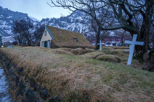 冰岛冬天自然人文景观