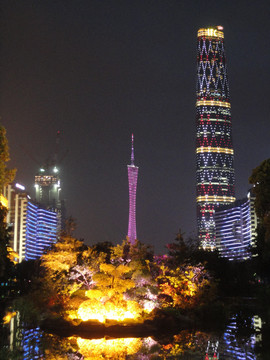 珠江新城绿道夜景