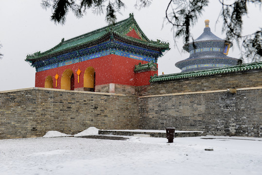 天坛雪景风光