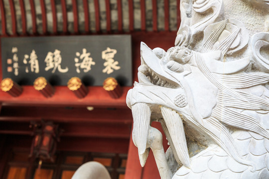 宁波雕塑门狮
