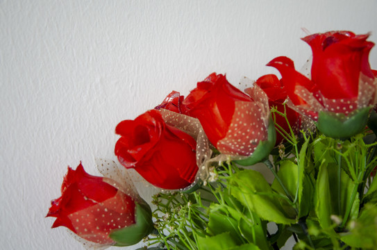 玫瑰装饰塑料花壁纸