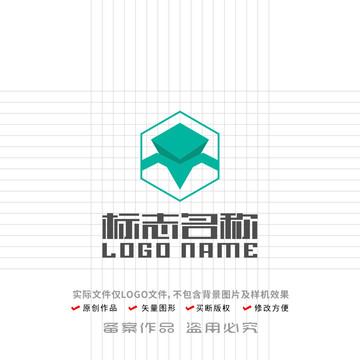 六边形标志科技logo