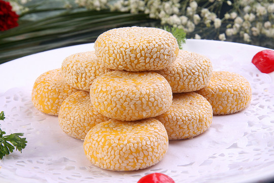 香麻南瓜饼