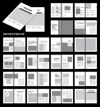 黑色简洁大气企业宣传册设计模板