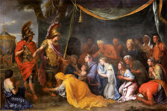 夏尔·勒·布伦  波斯皇后伏于亚历山大脚下