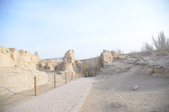 中国新疆吐鲁番交河故城局部