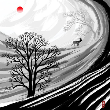 水墨画