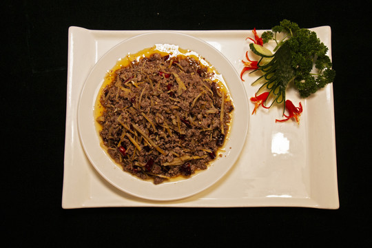 中餐美食腌菜炒肉