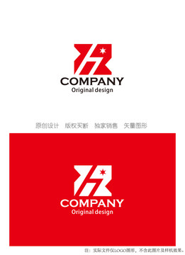 ZH字母logo设计HZ字母