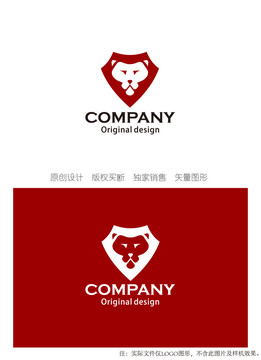 狮子logo设计盾牌logo