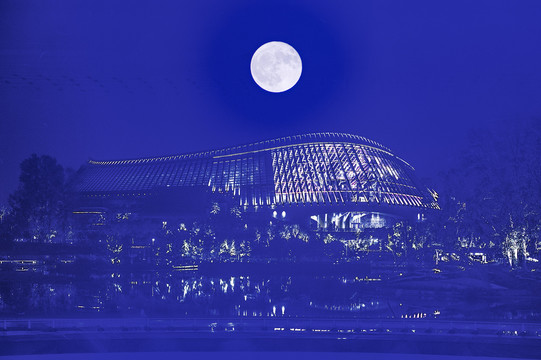 北京世园会中国馆夜景