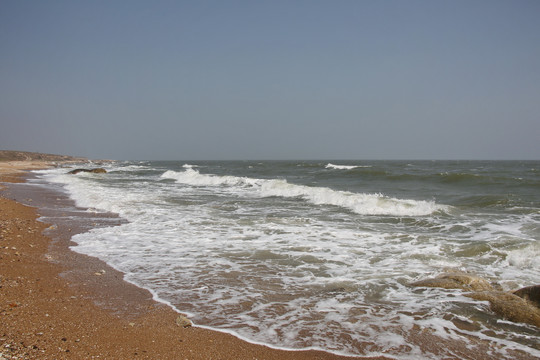 海边层叠海浪浪花