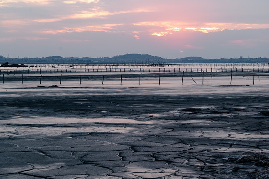 中国福建泉州惠安滩涂风景