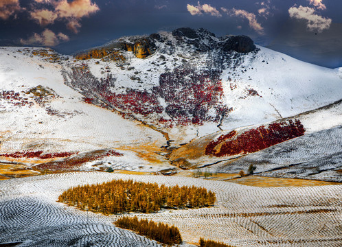 坝上雪景