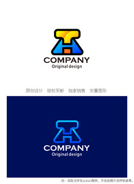 TH字母logo设计HT字母标