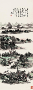 黄宾虹江上行舟图