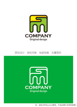 MS字母logo设计SM标志