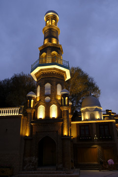 喀什古城夜景