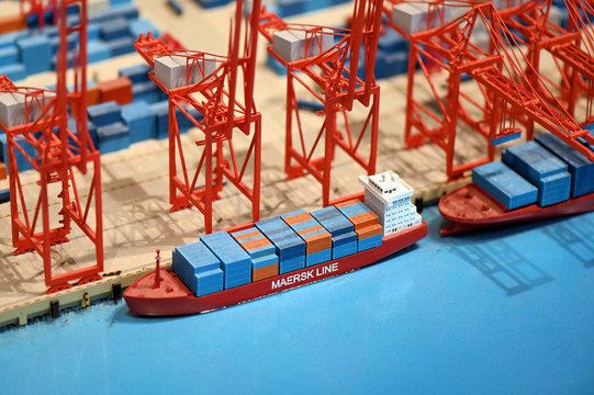 大型海港集装箱码头沙盘模型