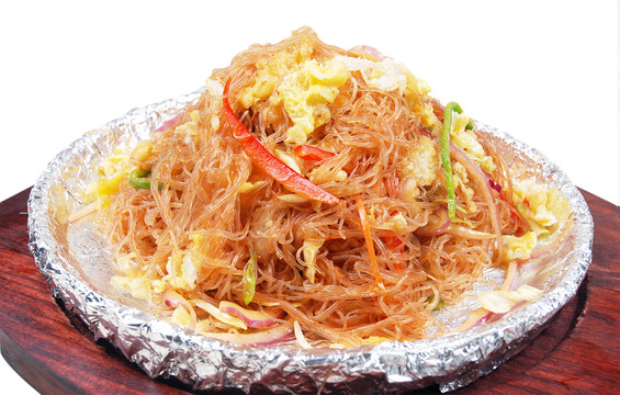 五彩粉丝炒鸡蛋