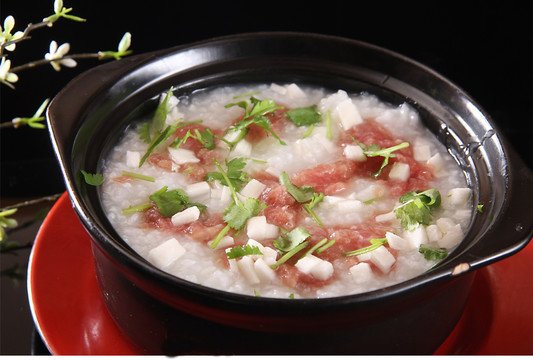 山药牛肉粥