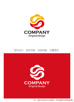 S字母logo设计太极logo