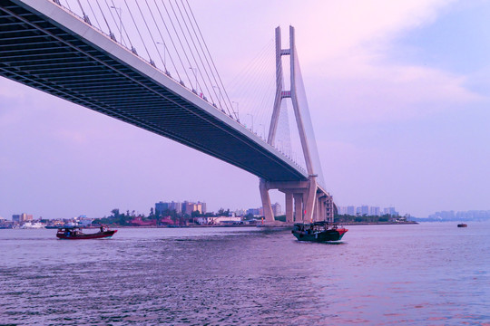 洋浦大桥渔船出海