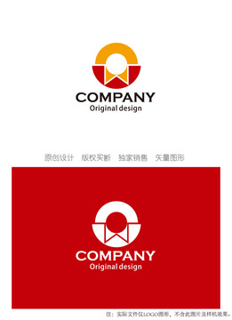 WO字母组合logo设计