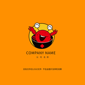 卡通螃蟹logo