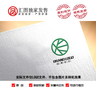 XK字母抽象LOGO