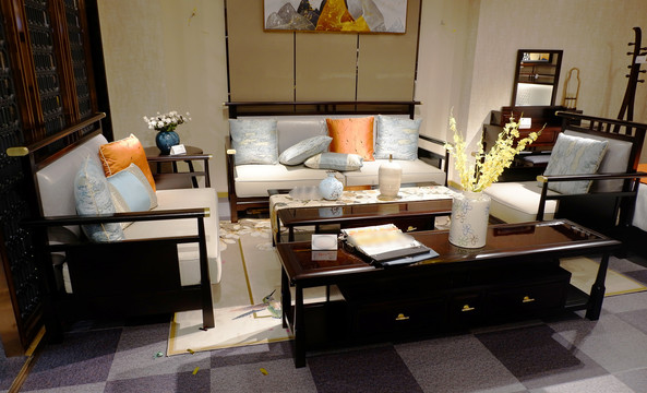 新中式沙发组合实木沙发
